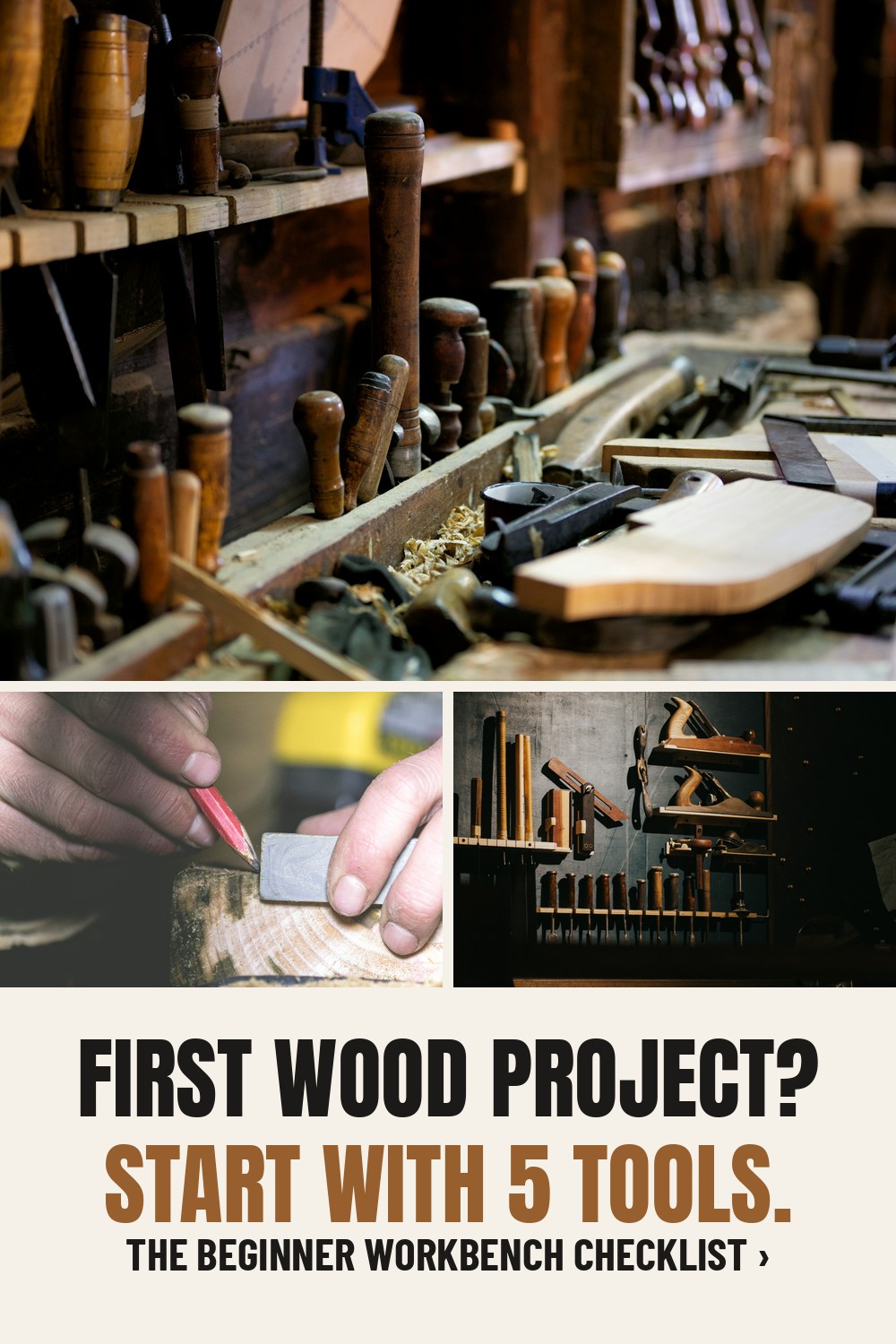 First Wood Project? Start With 5 Tools.