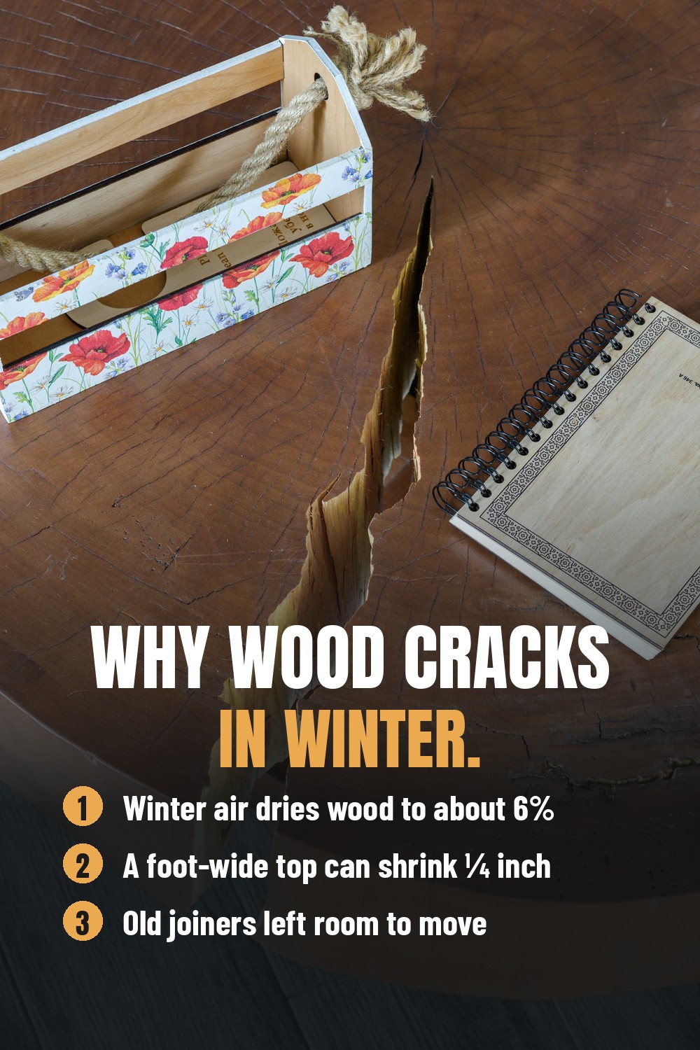 Why Wood Cracks In Winter.